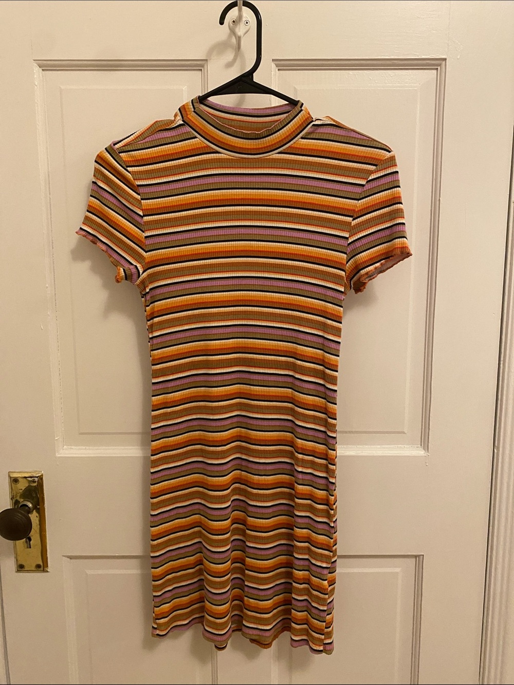 Billabong Multicolor Retro Striped Ribbed Dress M